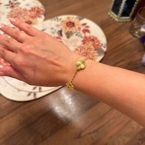 Othr Gold Four-Leaf Clover Station Necklace